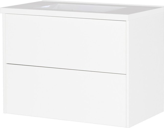 Bílá matná závěsná skříňka pod umyvadlo 81x61 cm Bodera – Germania