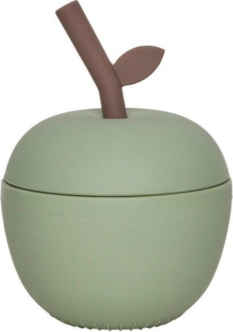 Zelený silikonový dětský hrnek Apple – OYOY Mini