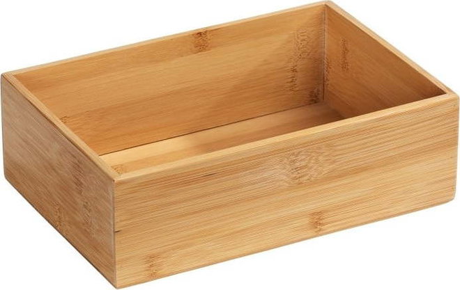 Bambusová úložná přihrádka Wenko Terra, šířka 22 cm