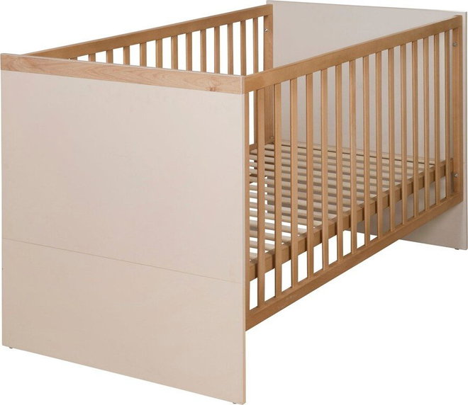 Béžová/v přírodní barvě postýlka s nastavitelnou výškou 70x140 cm Jil – Roba