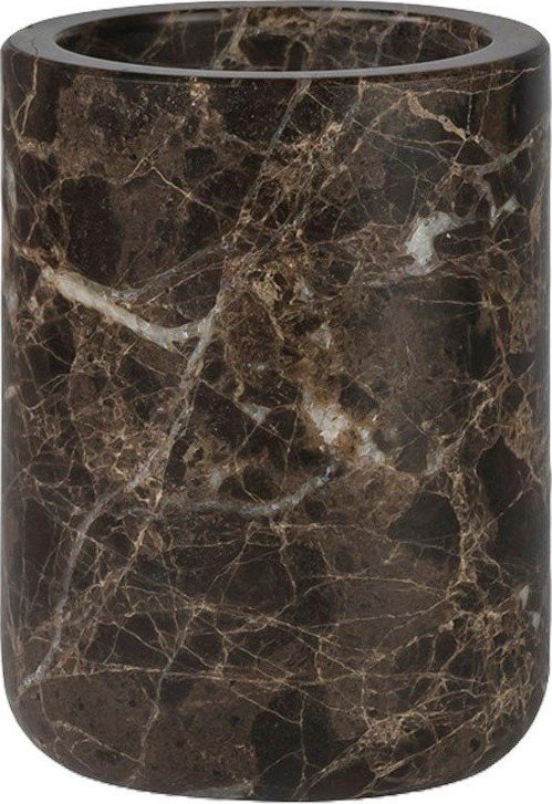 Hnědý mramorový kelímek na zubní kartáčky Marble – Mette Ditmer Denmark