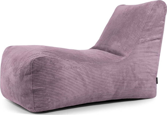 Fialový manšestrový sedací vak Lounge – SLOWDOWN