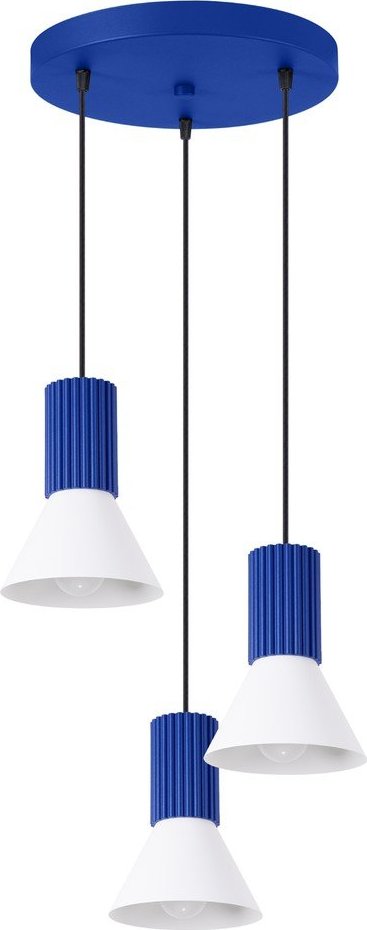 Modré kovové závěsné svítidlo ø 30 cm Niru – Sollux