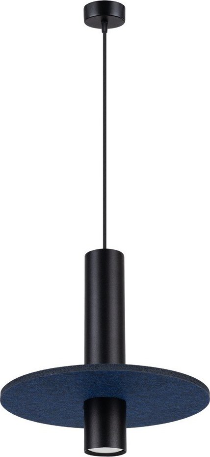 Tmavě modré/béžové kovové závěsné svítidlo ø 30 cm Olisa – Sollux