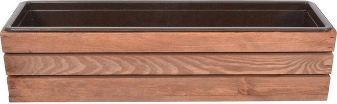 Dřevěný truhlík 61 cm Modern – Rojaplast