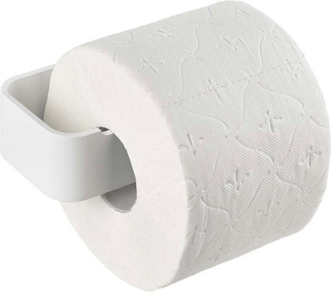 Bílý nástěnný kovový držák na toaletní papír Ume – Zone