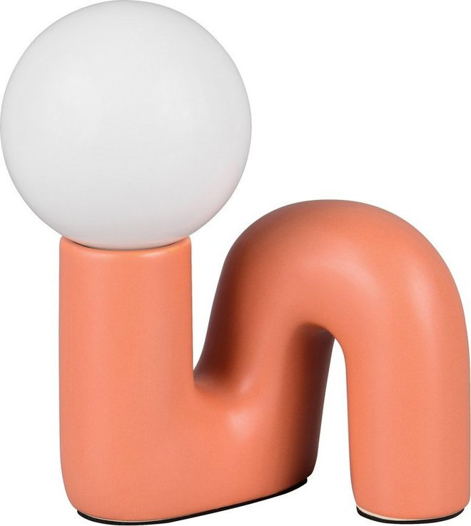 Oranžová keramická stolní lampa (výška 21,5 cm) Quinn – Reality