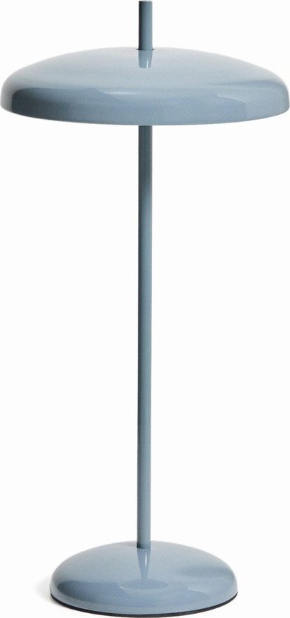 Modrá LED stmívatelná stolní lampa s kovovým stínidlem (výška 35 cm) Porte – Kave Home