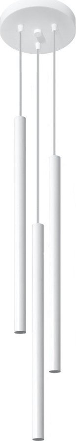 Bílé kovové závěsné svítidlo ø 20 cm Fideus – Sollux