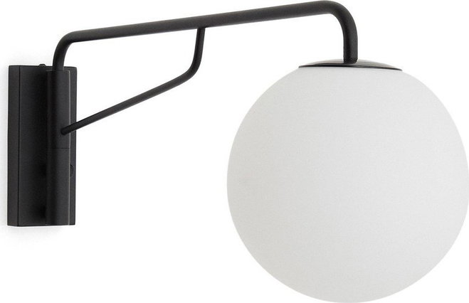 Bílé/černé nástěnné svítidlo ø 20 cm Eilo – Kave Home