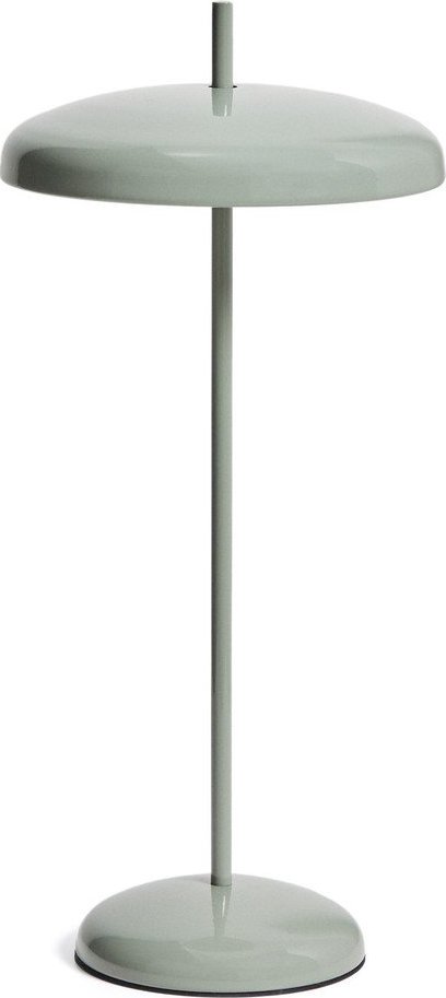 Světle zelená LED stmívatelná stolní lampa s kovovým stínidlem (výška 35 cm) Porte – Kave Home