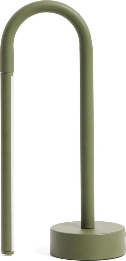 Zelená kovová LED stolní lampa (výška 30 cm) Bow – Kave Home