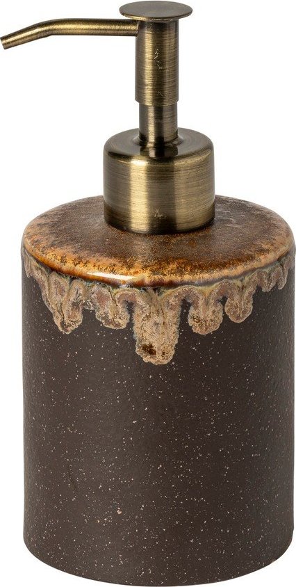 Hnědý kameninový dávkovač mýdla Poterie Bath – Casafina