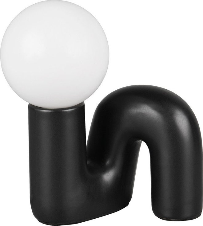 Černá keramická stolní lampa (výška 21,5 cm) Quinn – Reality