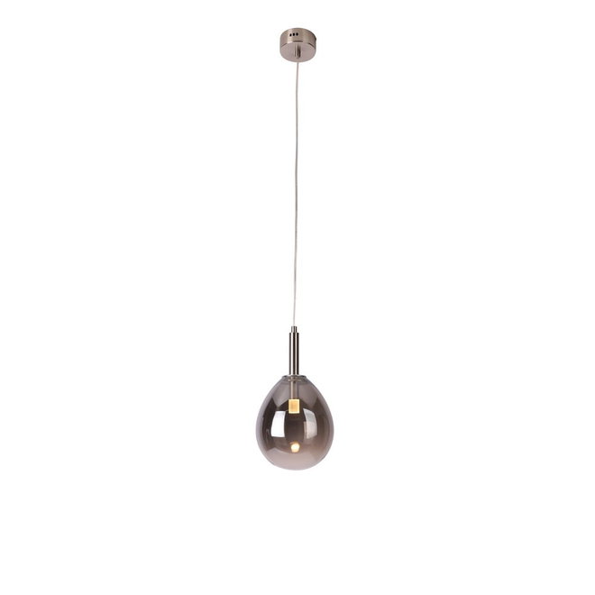 Šedé LED závěsné svítidlo se skleněným stínidlem Lukka – Candellux Lighting