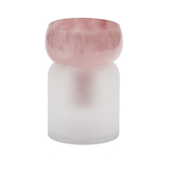 Růžová skleněná váza (výška 19 cm) Kelse – Kave Home