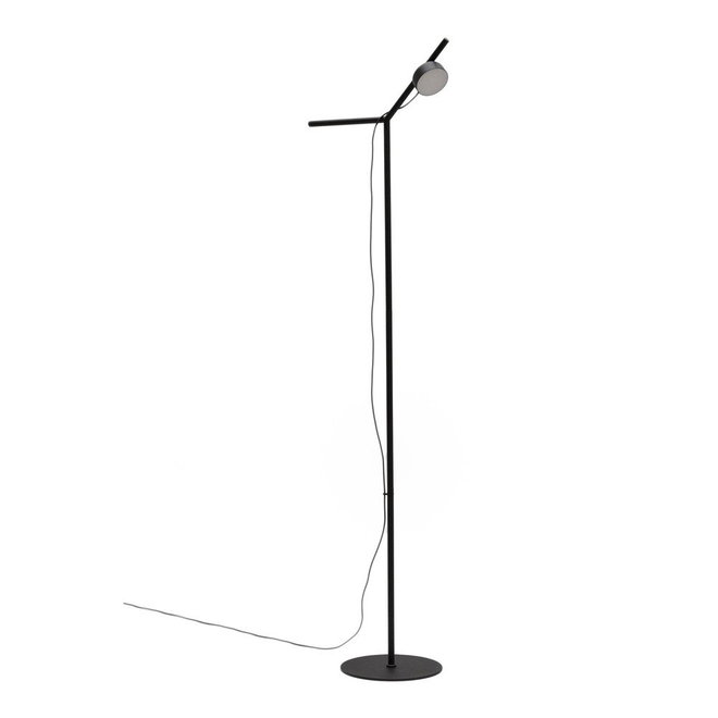 Černá LED stmívatelná stojací lampa (výška 160 cm) Orey – Kave Home