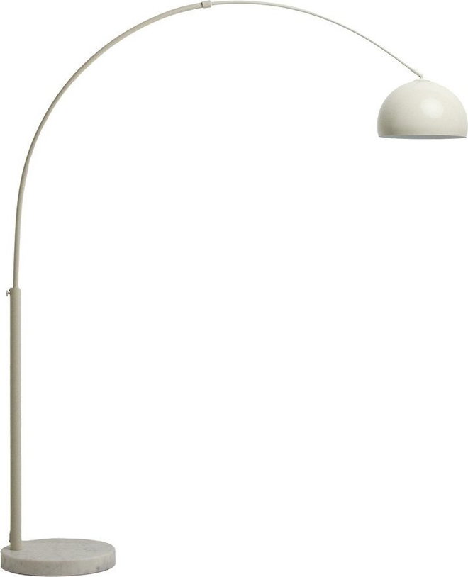 Bílá stojací lampa s kovovým stínidlem (výška 160 cm) Madali – Kave Home