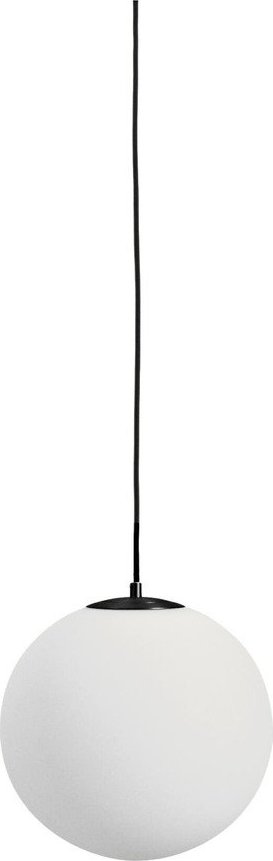 Bílé/černé kovové závěsné svítidlo se skleněným stínidlem ø 30 cm Brisia – Kave Home