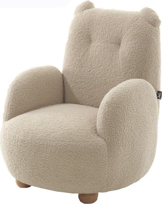 Béžové dětské křesílko z textilie bouclé Rocky – Vipack
