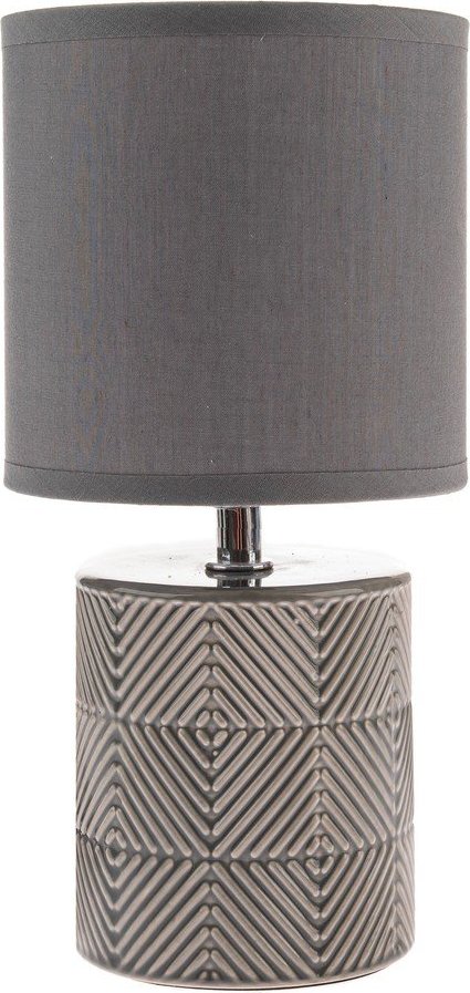 Šedá keramická stolní lampa s textilním stínidlem (výška 27 cm) Anita – Dakls