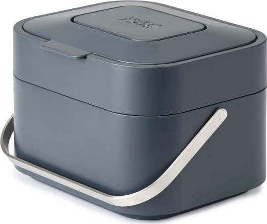 Tmavě šedá nádobka na kompostovatelný odpad Joseph Joseph IntelligentWaste, 4 l