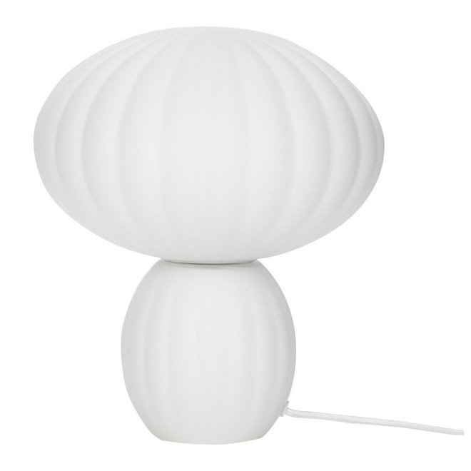 Bílá skleněná stolní lampa (výška 28 cm) Kumu – Hübsch