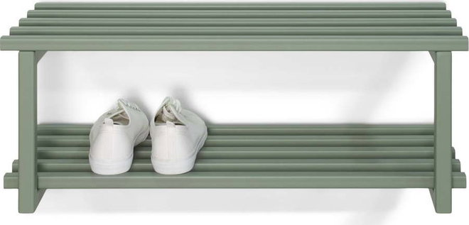 Šedozelený kovový závěsný botník 71x26x34 cm Marco – Spinder Design