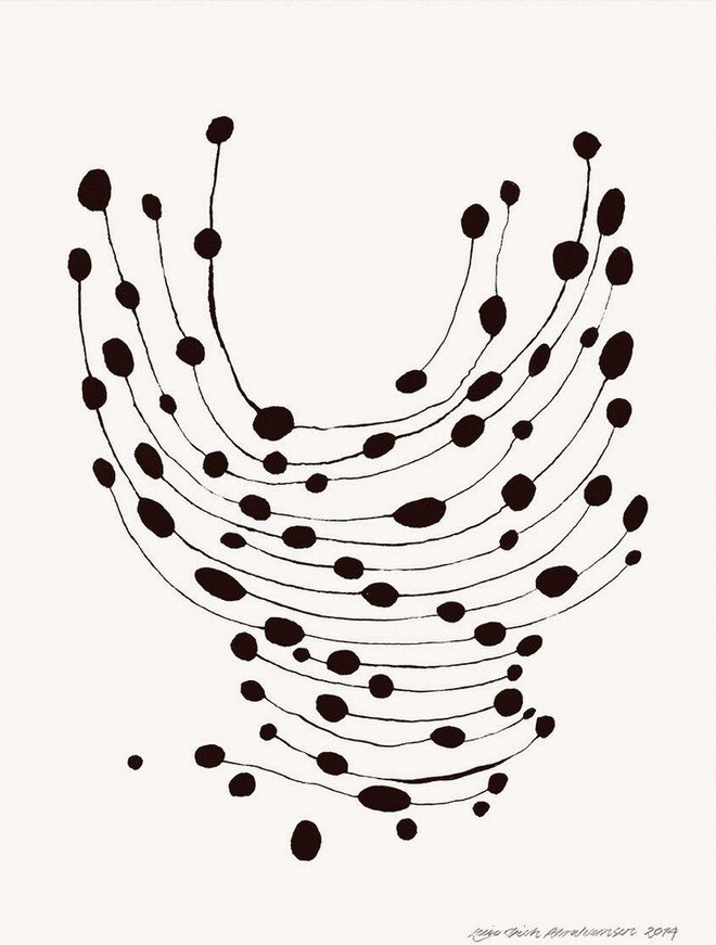 Plakát 30x40 cm Dancing Dots – Leise Dich Abrahamsen – The Poster Club