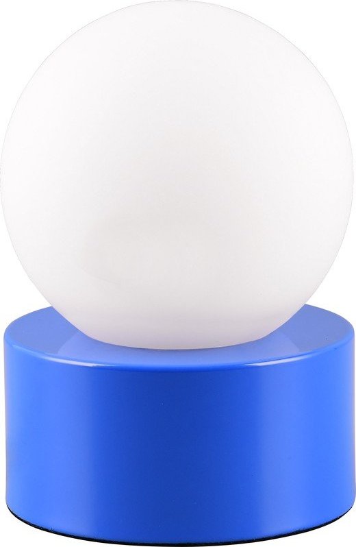 Modrá stolní lampa se skleněným stínidlem (výška 17 cm) Countess – Reality