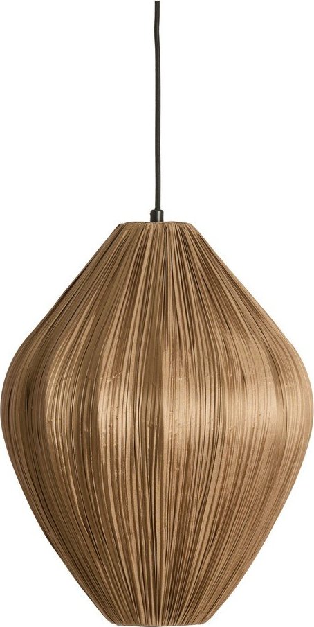 Hnědé závěsné svítidlo s textilním stínidlem ø 12 cm Verita – Light & Living