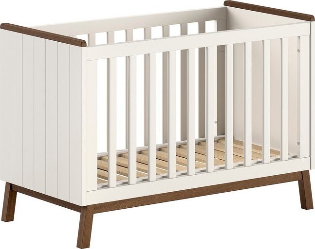 Béžová postýlka z borovicového dřeva s nastavitelnou výškou 60x120 cm Sezane – Vipack