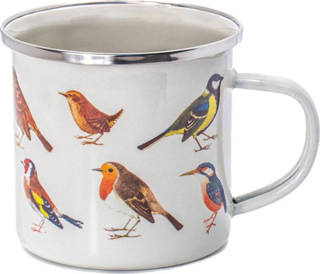 Bílý/hnědý hrnek 310 ml Vintage Birds – Sass & Belle