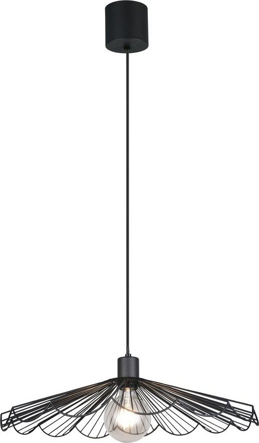 Černé kovové závěsné svítidlo s kovovým stínidlem ø 50 cm Margarita – Reality