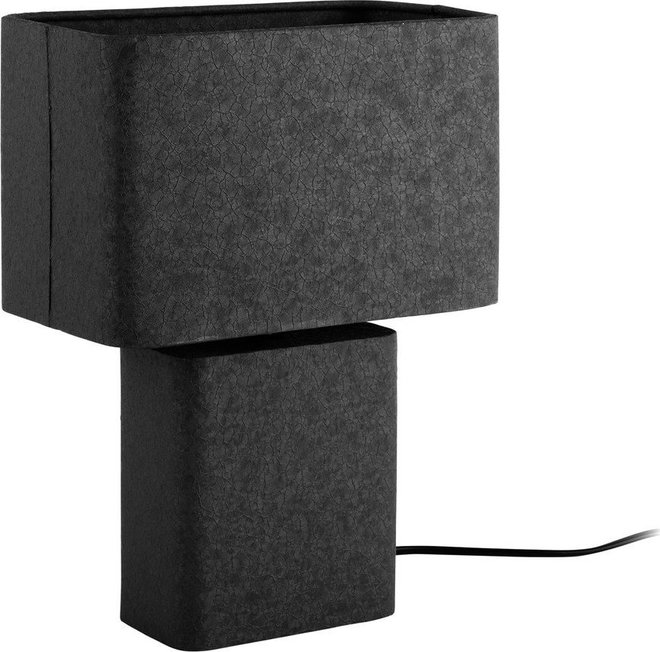 Černá kovová stolní lampa (výška 33 cm) Boaz Recto – Leitmotiv