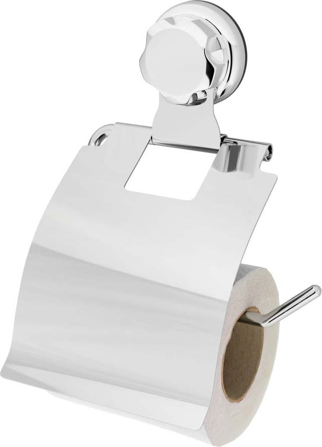Samodržící kovový držák na toaletní papír ve stříbrné barvě Bestlock Bath – Compactor