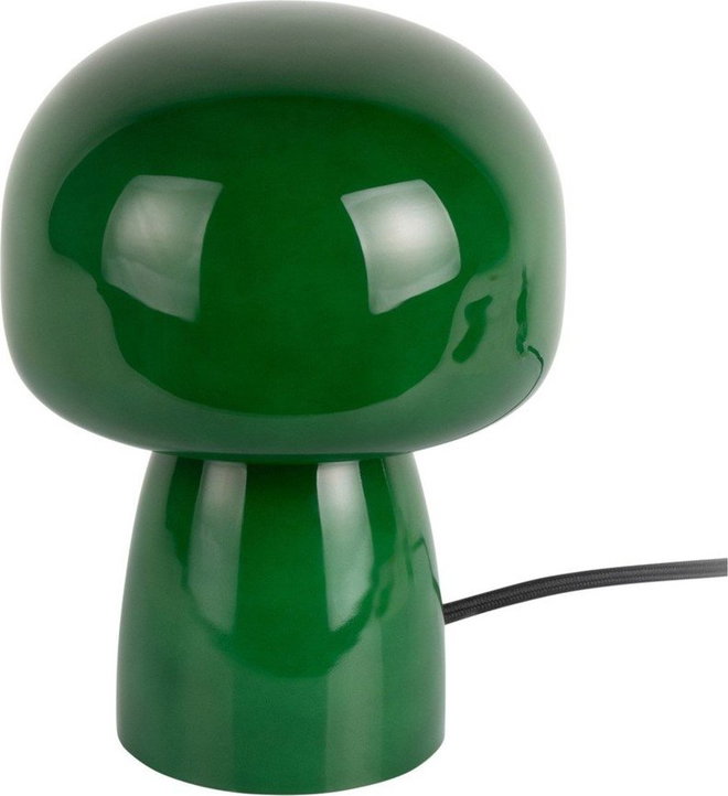 Tmavě zelená skleněná stolní lampa (výška 20 cm) Fervor – Leitmotiv