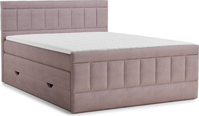Fialová boxspring postel s úložným prostorem 180x200 cm Caya – Maison de Rêve
