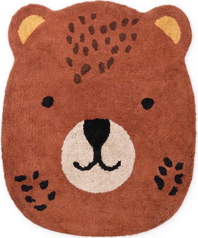 Hnědý pratelný/ručně tkaný bavlněný dětský koberec 120x149 cm Snuggle Berry – Hanse Home