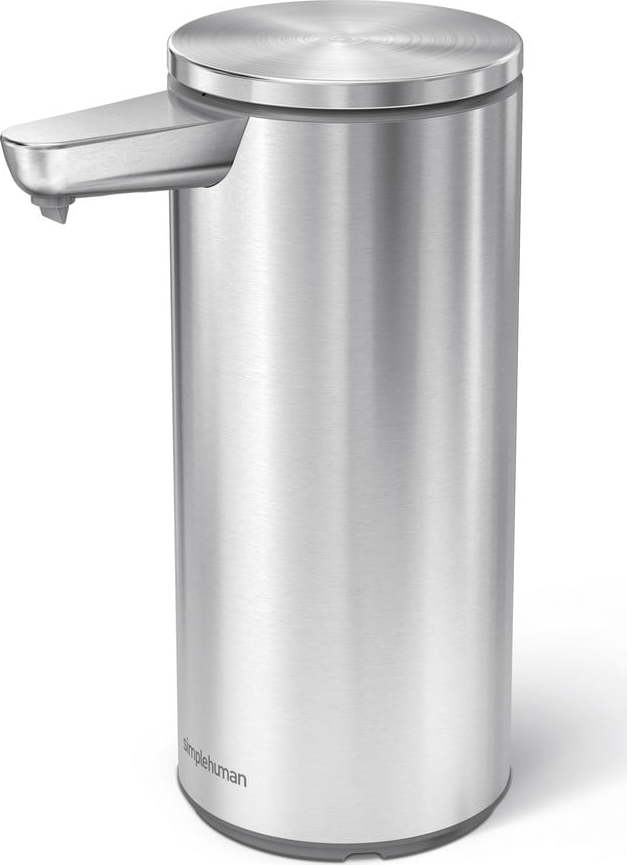 Bezdotykový ocelový dávkovač mýdla v matně stříbrné barvě 266 ml – simplehuman