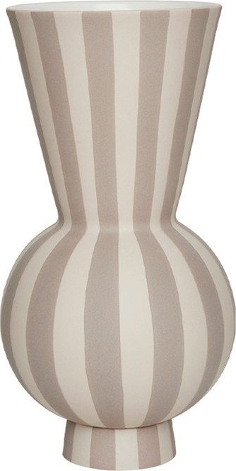 Béžová ručně vyrobená váza z kameniny (výška 28 cm) Toppu – OYOY Living Design