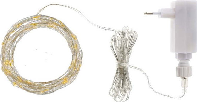 LED světelný řetěz do zásuvky délka 16 m Knirke – Sirius