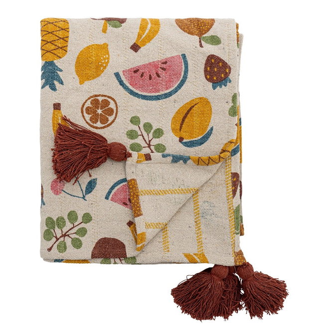 Dětská deka z recyklované bavlny 130x160 cm Fruitta – Bloomingville Mini