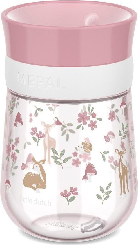 Světle růžový plastový dětský hrnek 300 ml Fairy Garden by Little Dutch – Mepal