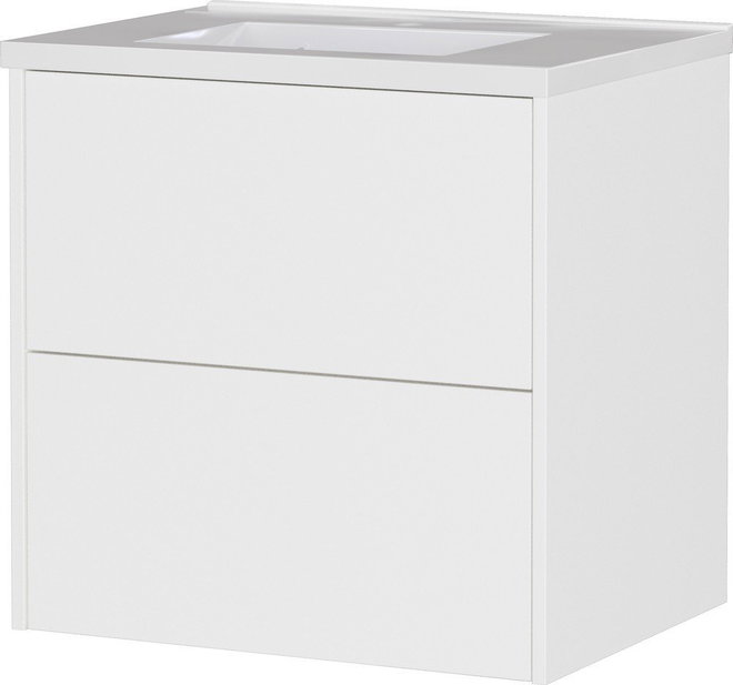 Bílá matná závěsná skříňka pod umyvadlo 61x61 cm Bodera – Germania