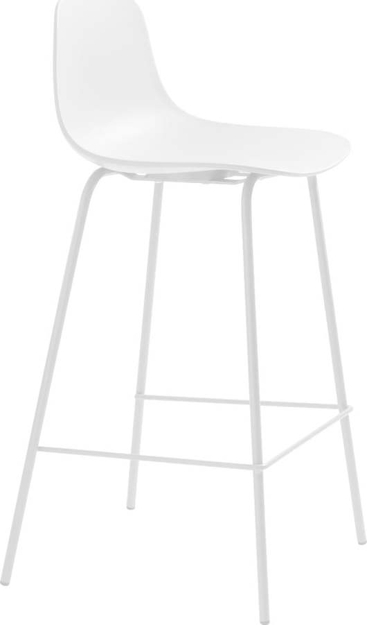 Bílá plastová barová židle (výška sedáku 67,5 cm) Whitby – Unique Furniture