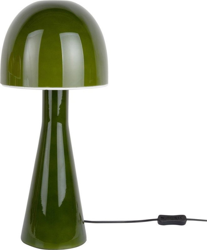 Tmavě zelená stolní lampa se skleněným stínidlem (výška 45 cm) Bombin – Leitmotiv