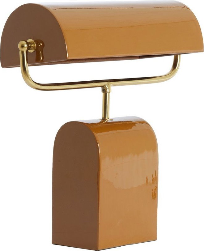 Oranžová kovová stolní lampa (výška 38 cm) Cardona – Light & Living