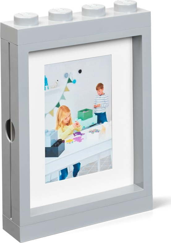 Šedý rámeček na fotku LEGO®, 19,3 x 26,8 cm