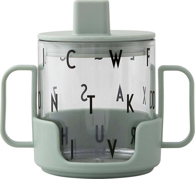 Zelený dětský hrnek Design Letters Grow With Your Cup